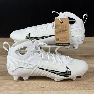 Nike Huarache 9 Elite Mid Lax Cleats Men 11.5 White Lacrosse Football FD0088-101